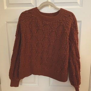 Brown boho sweater
